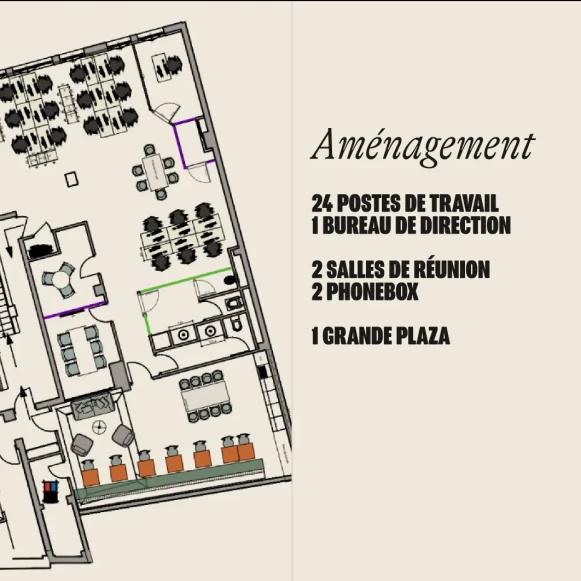 Bureau privé 194 m² 32 postes Location bureau Rue d'Amsterdam Paris 75009 - photo 5