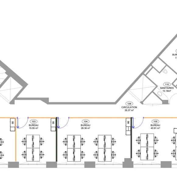 Bureau privé 73 m² 19 postes Location bureau Rue de Laborde Paris 75008 - photo 3