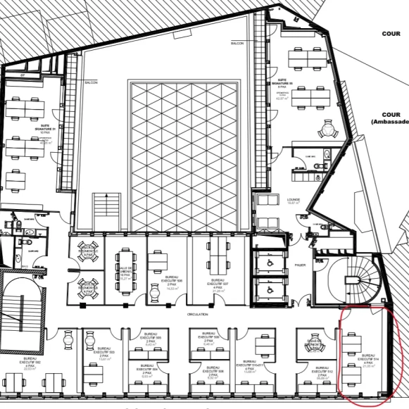 Bureau privé 6 m² 2 postes Coworking Rue de Courcelles Paris 75008 - photo 1