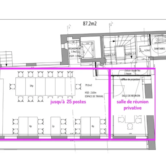 Bureau privé 94 m² 25 postes Coworking Rue du Caire Paris 75002 - photo 4