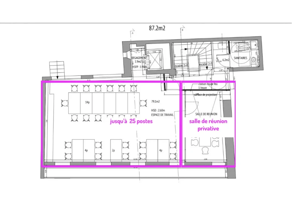 Bureau privé - 75002 - 25 postes - 10900€