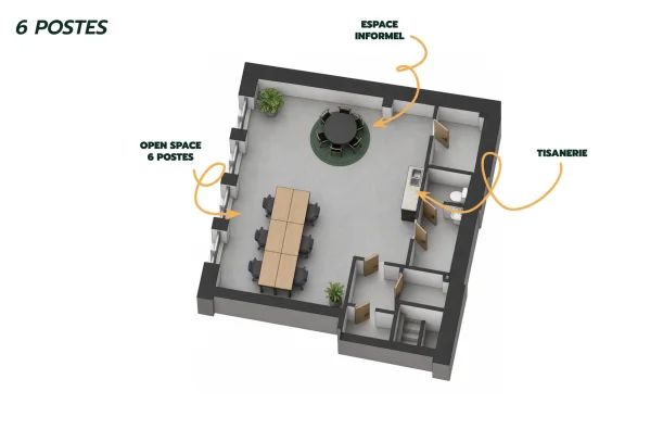 Espace indépendant - 75002 - 6 postes - 3500€