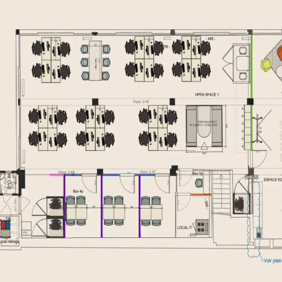 Espace indépendant 280 m² 34 postes Location bureau Rue Clavel Paris 75019 - photo 11