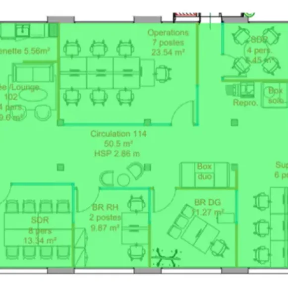 Espace indépendant 130 m² 34 postes Location bureau Rue de Saintonge Paris 75003 - photo 5
