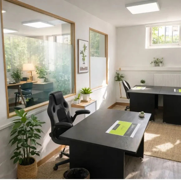 Bureau privé 19 m² 3 postes Coworking Rue Rabelais Montreuil 93100 - photo 1