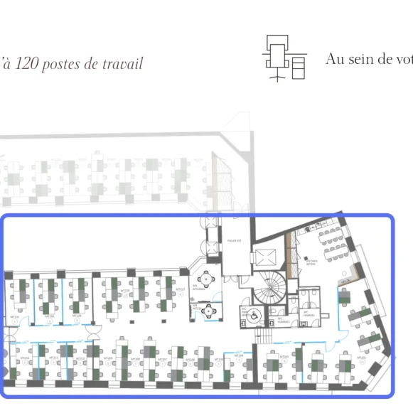 Espace indépendant 500 m² 120 postes Location bureau Rue de Montholon Paris 75009 - photo 4