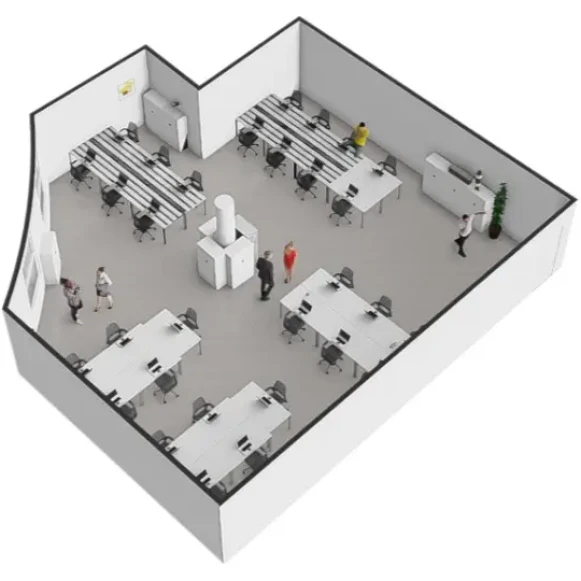 Bureau privé 100 m² 30 postes Coworking Cours Valmy Hauts-de-Seine 92800 - photo 3