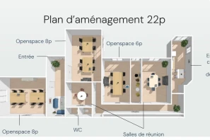 Bureau privé - 75017 - 22 postes - 12500€