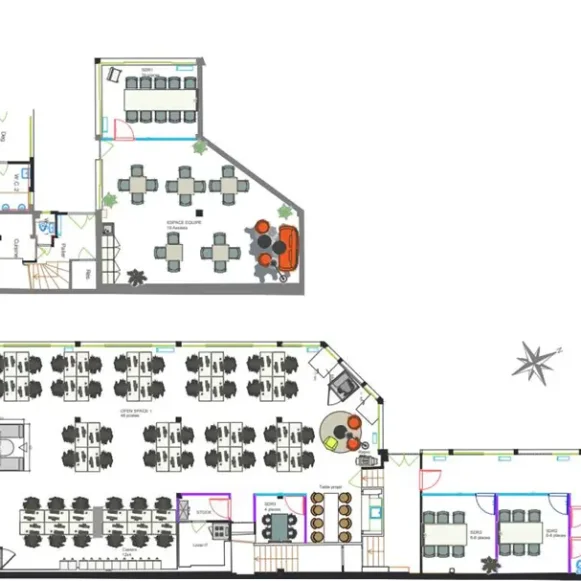 Espace indépendant 380 m² 60 postes Location bureau Rue Clavel Paris 75019 - photo 4