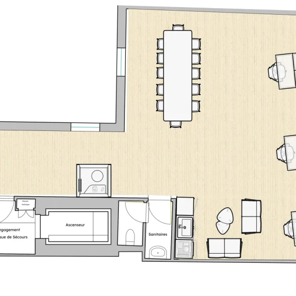 Espace indépendant 105 m² 21 postes Location bureau Rue du Sentier Paris 75002 - photo 3