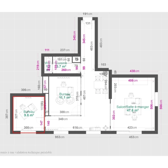 Bureau privé 9 m² 1 poste Location bureau Boulevard Carnot Albi 81000 - photo 6