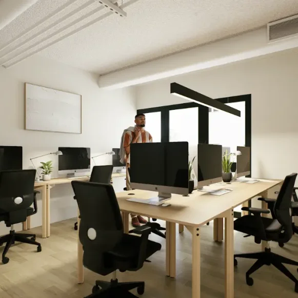 Bureau privé 18 m² 8 postes Location bureau Rue Clavel Paris 75019 - photo 1