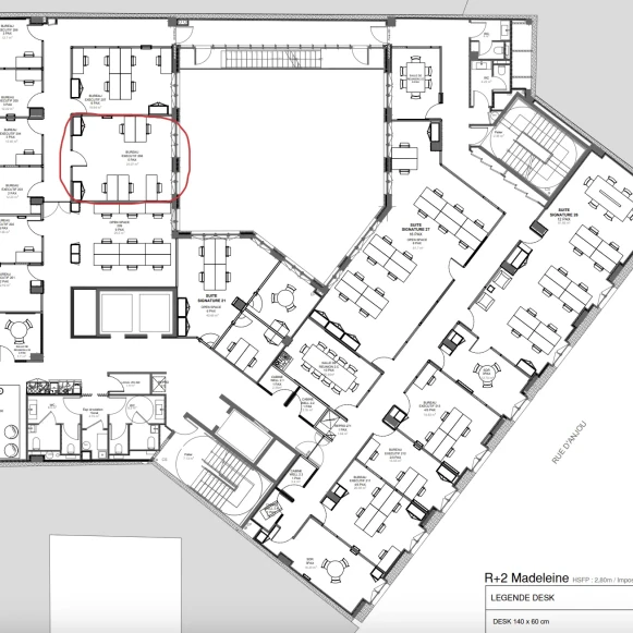 Bureau privé 25 m² 6 postes Location bureau Boulevard Malesherbes Paris 75008 - photo 1