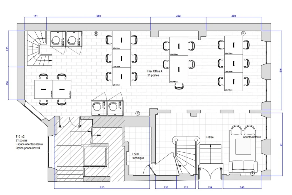 Espace indépendant - 75002 - 60 postes - 42500€
