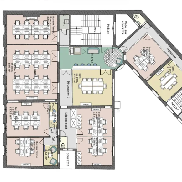 Espace indépendant 328 m² 46 postes Coworking Boulevard Haussmann Paris 75008 - photo 2