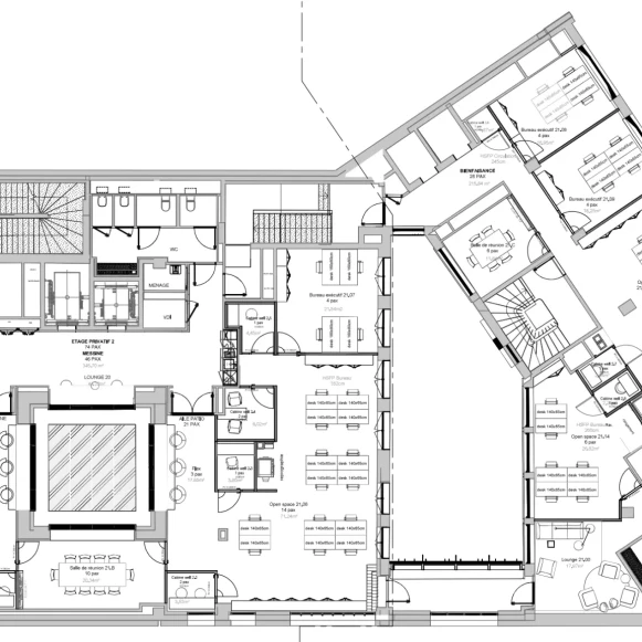 Bureau privé 17 m² 4 postes Location bureau Avenue de Messine Paris 75008 - photo 1