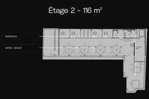 Bureau privé - 75011 - 22 postes - 11000€