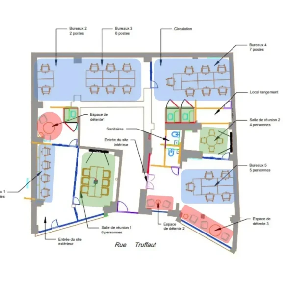 Espace indépendant 149 m² 25 postes Location bureau Rue Truffaut Paris 75017 - photo 4