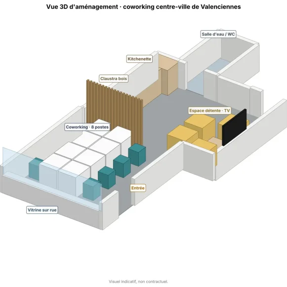 Open Space  8 postes Coworking Rue de Paris Valenciennes 59300 - photo 4