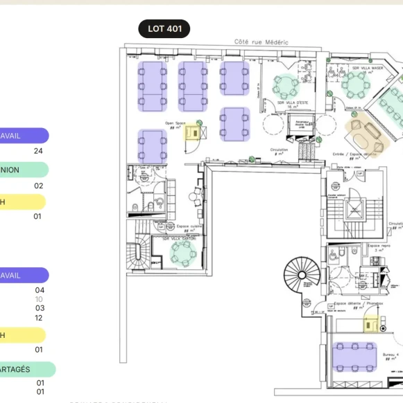 Espace indépendant 164 m² 24 postes Coworking Rue Jadin Paris 75017 - photo 3