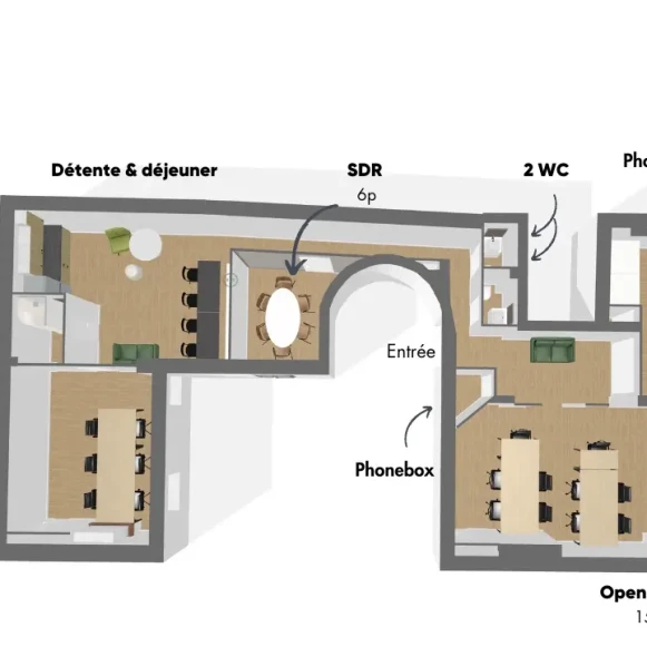 Espace indépendant 150 m² 25 postes Location bureau Rue de Belzunce Paris 75010 - photo 4