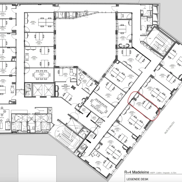 Bureau privé 15 m² 2 postes Location bureau Boulevard Malesherbes Paris 75008 - photo 1