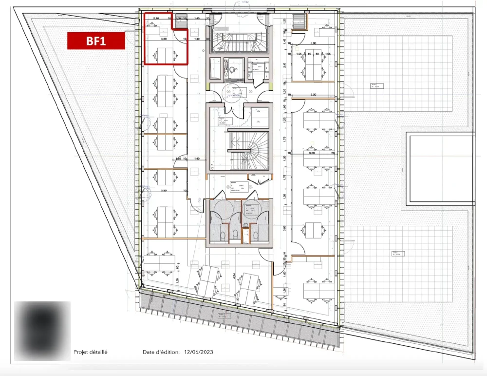 Bureau privé - 44300 - 3 postes - 1011€