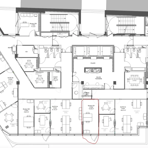 Bureau privé 13 m² 2 postes Coworking Rue de Courcelles Paris 75008 - photo 1