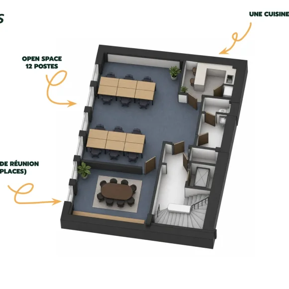 Espace indépendant 84 m² 12 postes Coworking Rue Notre Dame des Victoires Paris 75002 - photo 1
