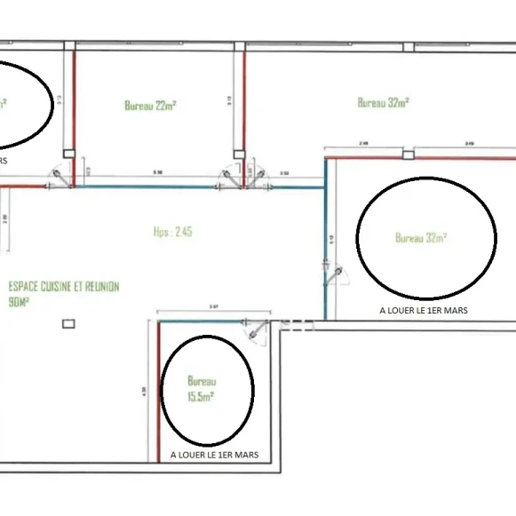 Bureau privé 32 m² 4 postes Coworking Rue Victor Baltard à Tourcoing Tourcoing 59200 - photo 8