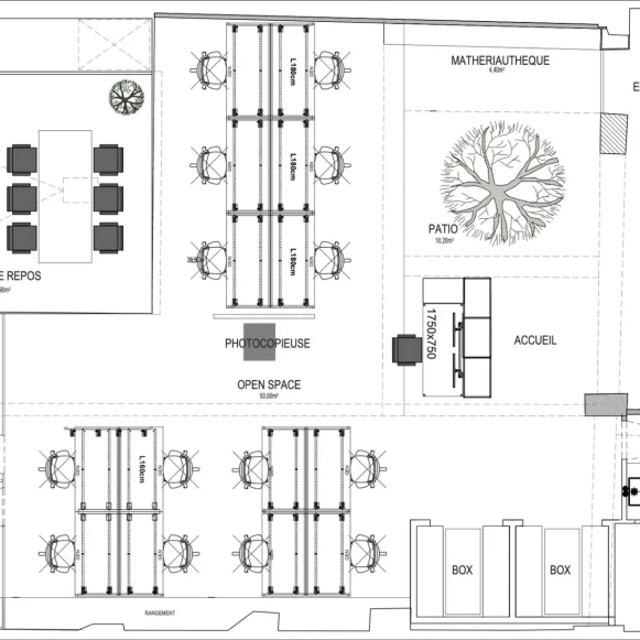 Open Space  10 postes Location bureau Rue des Cloys Paris 75018 - photo 7