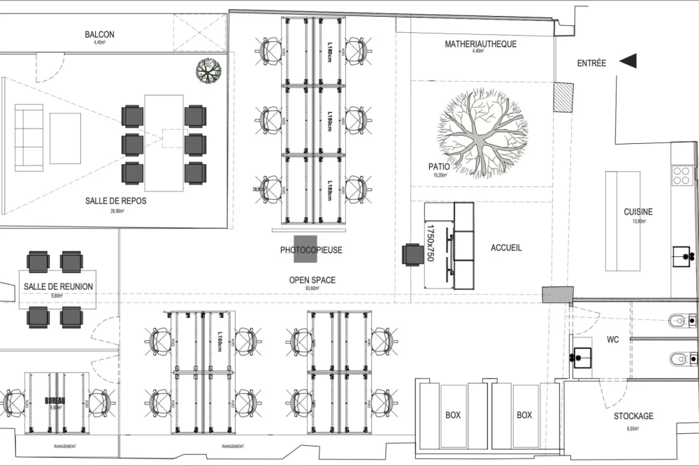 Open Space - 75018 - 10 postes - 450€