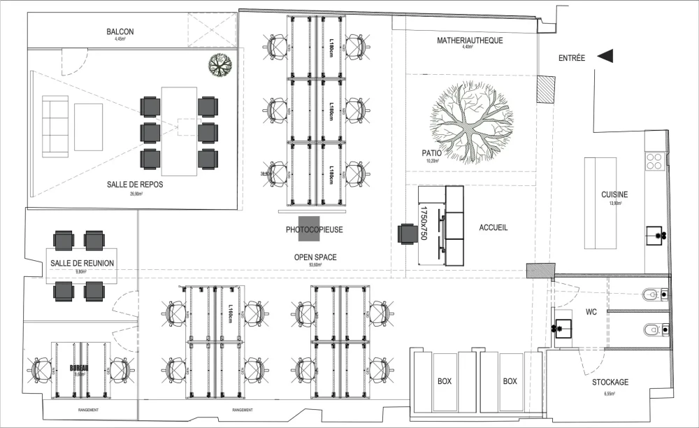 Open Space - 75018 - 10 postes - 450€