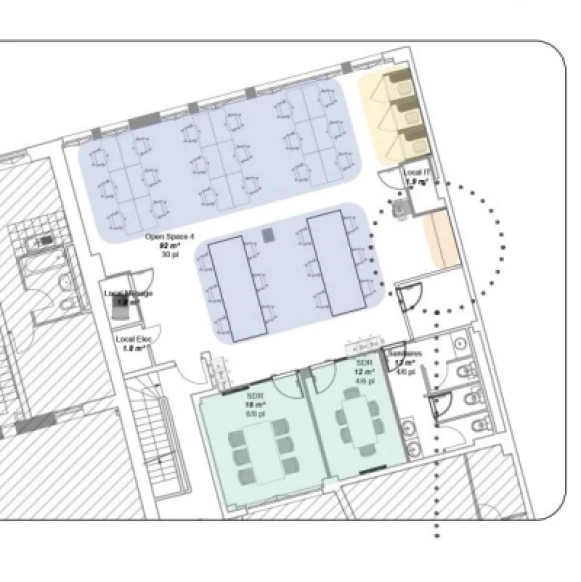 Espace indépendant 194 m² 30 postes Location bureau Rue d'Amsterdam Paris 75009 - photo 2
