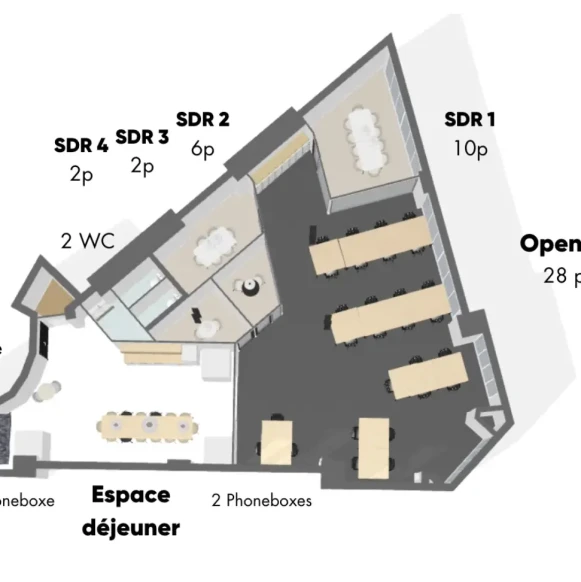 Espace indépendant 178 m² 28 postes Location bureau Rue Réaumur Paris 75002 - photo 3