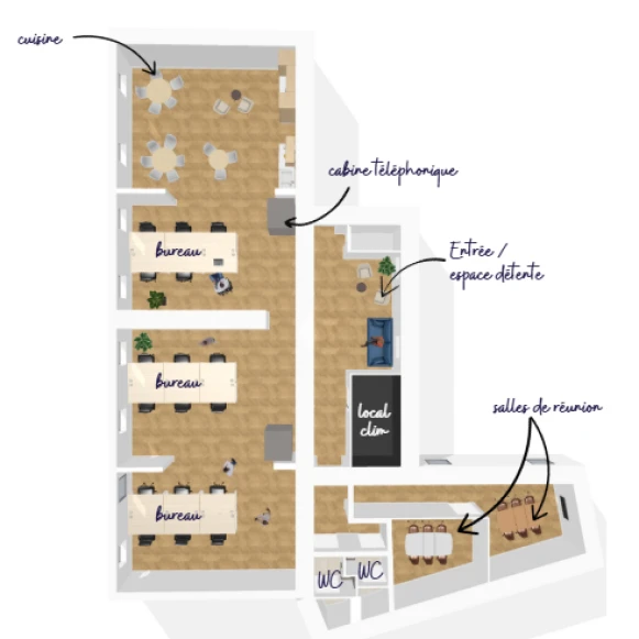 Espace indépendant 110 m² 26 postes Location bureau Rue de la République Lyon 69001 - photo 2