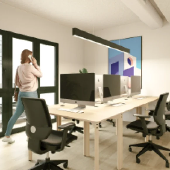 Bureau privé 16 m² 5 postes Location bureau Rue Clavel Paris 75019 - photo 1