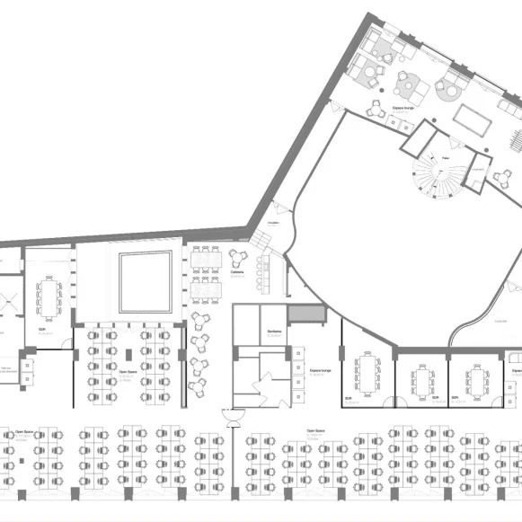 Espace indépendant 900 m² 120 postes Location bureau Rue Feydeau Paris 75002 - photo 5