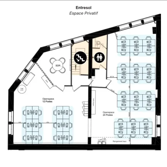 Bureau privé 350 m² 62 postes Location bureau Rue Alphonse de Neuville Paris 75017 - photo 7