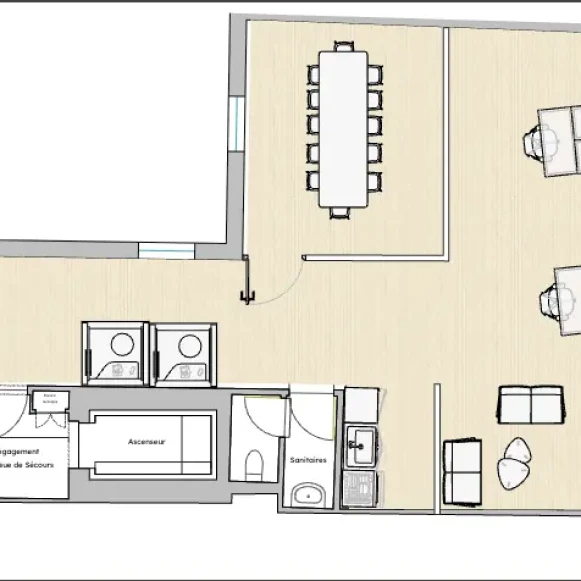 Espace indépendant 105 m² 21 postes Location bureau Rue du Sentier Paris 75002 - photo 3