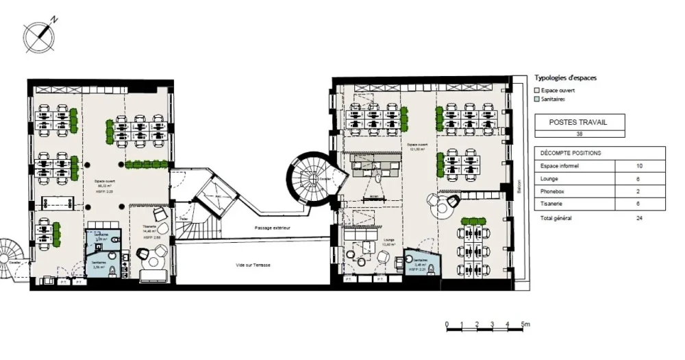 Espace indépendant - 75017 - 130 postes - 117000€