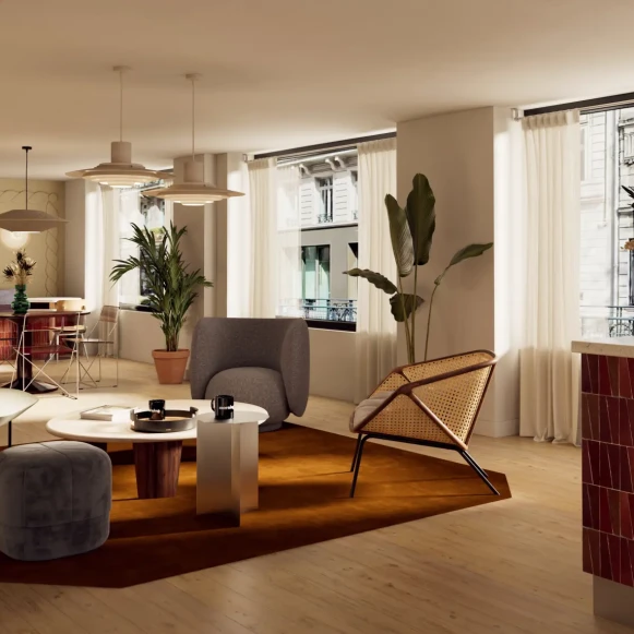 Bureau privé 14 m² 4 postes Coworking Rue de Laborde Paris 75008 - photo 1