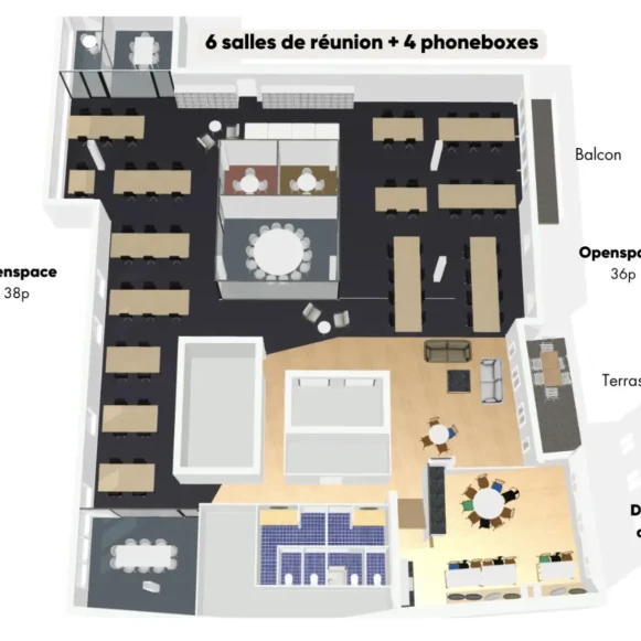 Espace indépendant 477 m² 74 postes Location bureau Rue Saint-Denis Paris 75002 - photo 3