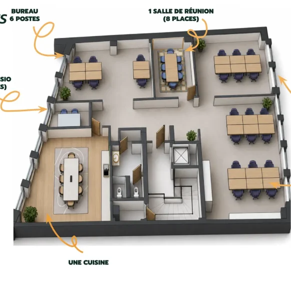 Espace indépendant 163 m² 24 postes Coworking Rue Notre Dame des Victoires Paris 75002 - photo 1