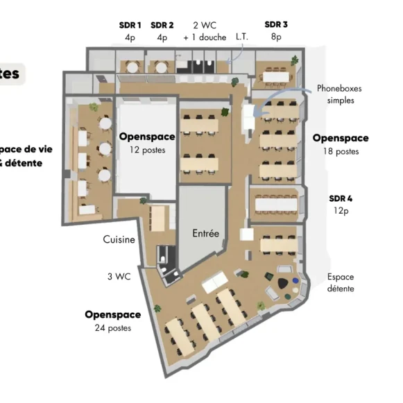 Espace indépendant 454 m² 80 postes Location bureau Rue Bachaumont Paris 75002 - photo 3