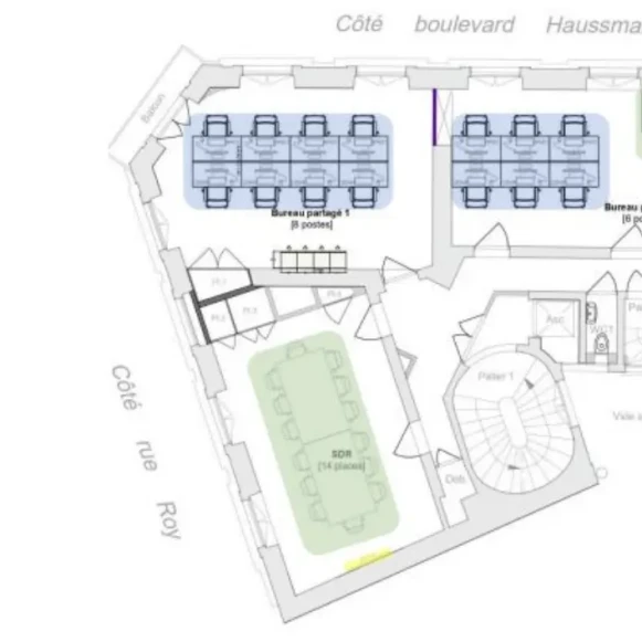 Espace indépendant 145 m² 17 postes Location bureau Boulevard Haussmann Paris 75008 - photo 4