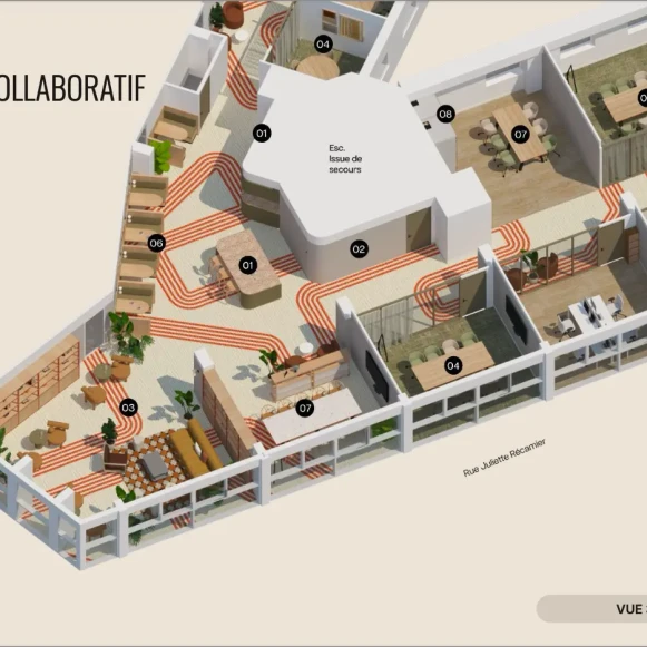 Bureau privé 55 m² 4 postes Location bureau Rue Juliette Récamier Lyon 69006 - photo 4