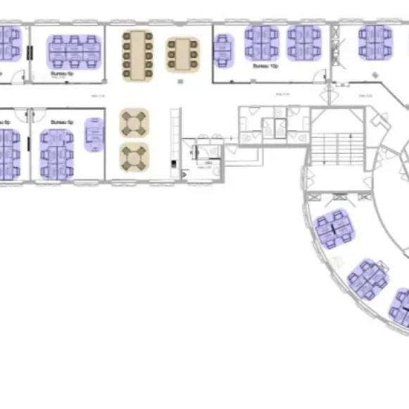 Bureau privé 47 m² 8 postes Location bureau Avenue Georges Pompidou Levallois-Perret 92300 - photo 1