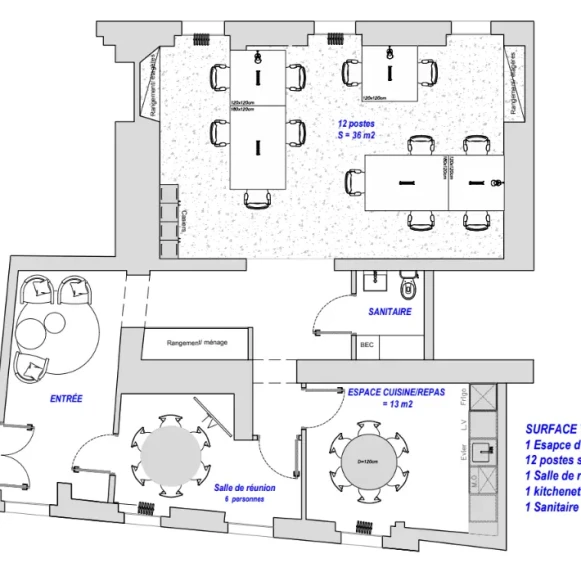 Espace indépendant 80 m² 12 postes Location bureau Rue du Roule Paris 75001 - photo 2