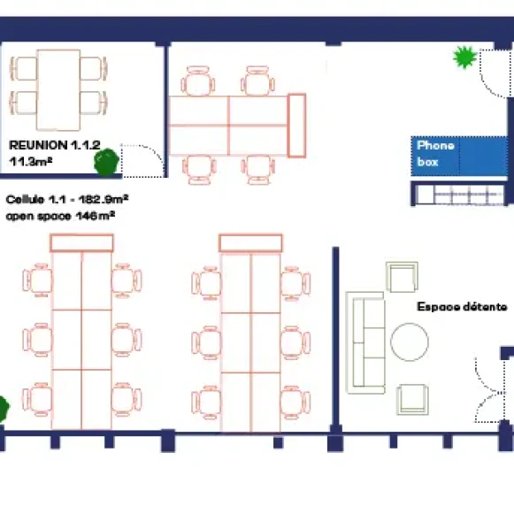 Bureau privé 200 m² 28 postes Coworking Quai de Versailles Nantes 44000 - photo 7